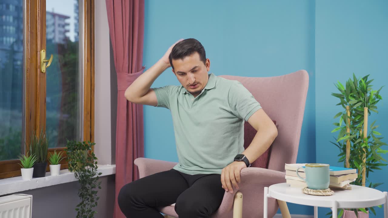 Stressed man.