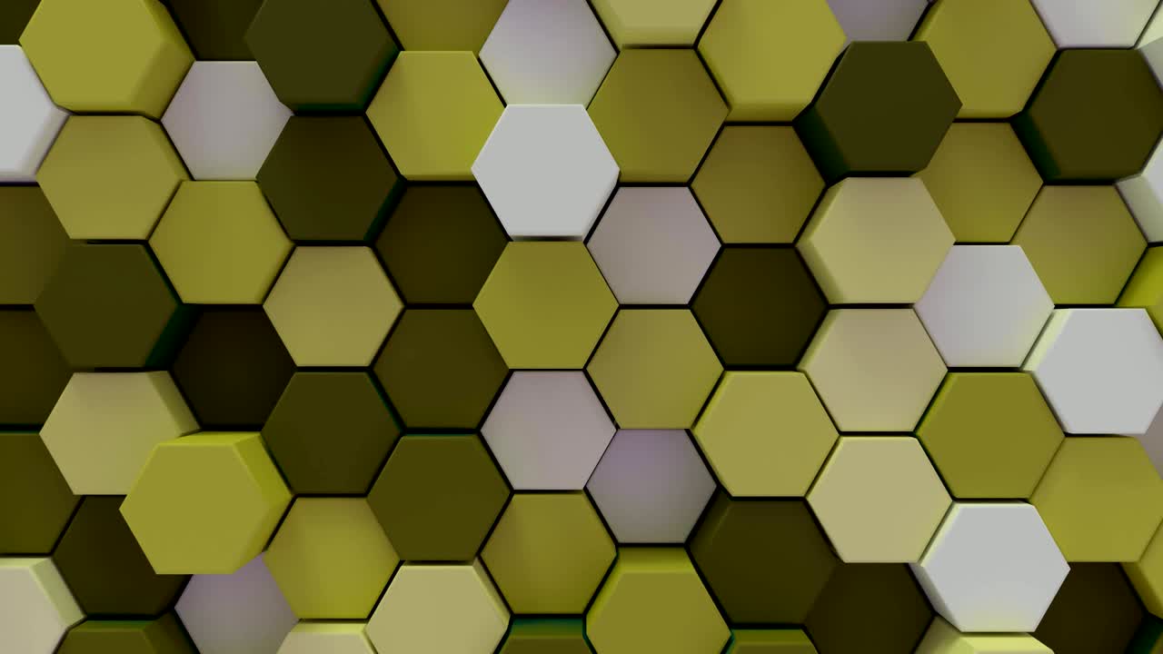 4k abstract tech grilla de panal de miel. animación en 3d.