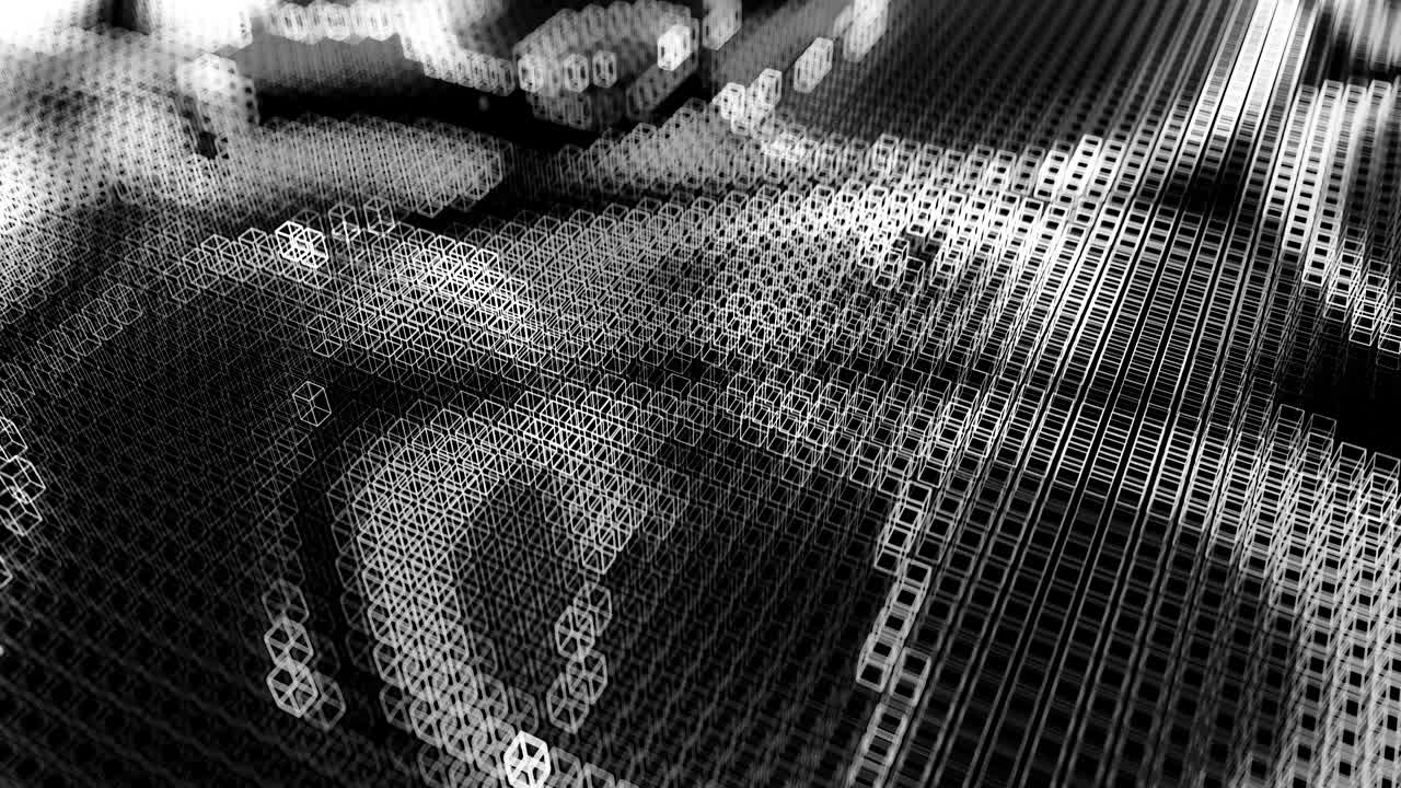 데이터 흐름의 4k 추상 시각화