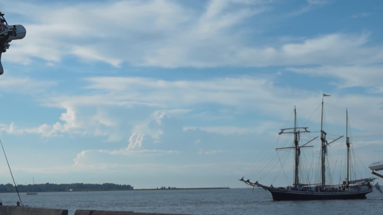 Sailing Ship at Sea on a Sunny Day