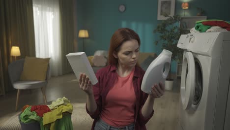 Woman Confused About Laundry Detergent