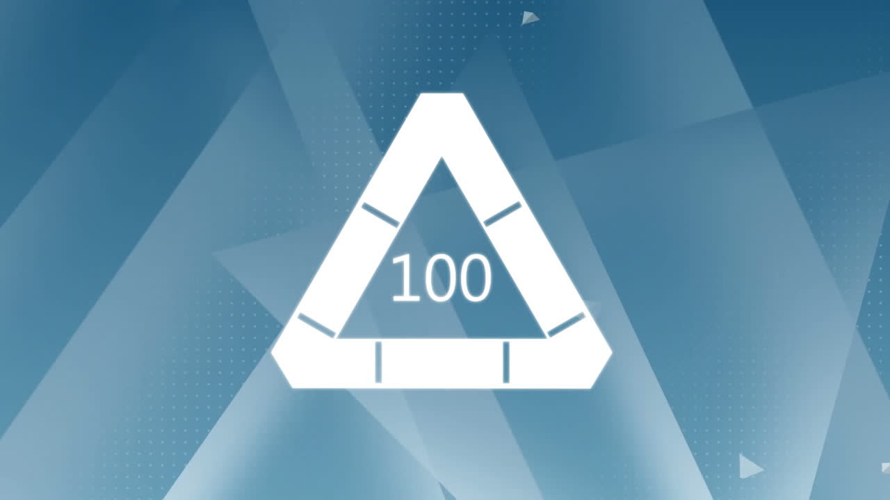 삼각형과 함께 배경을 보완하는 로딩 삼각형