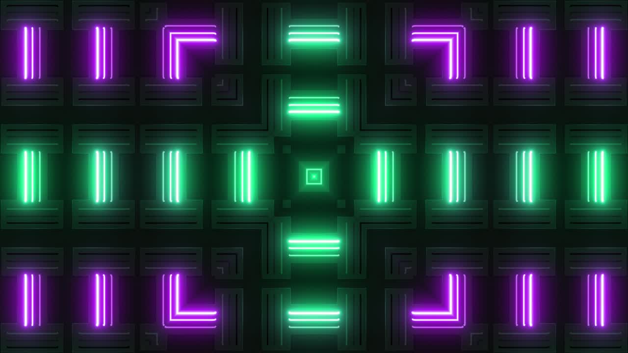 Sfondio a disegno geometrico al neon