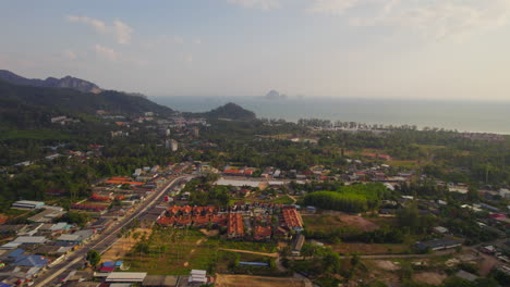 Driveway-road-to-Ao-Nang-town-from-Krabi-at-sunset-time