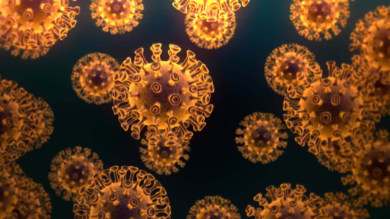Animation of coronavirus covid19 3D background loop