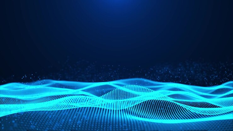 Tunnel tecnologico, linee digitali, flusso di informazioni di big data, matrice futuristica, blocco di criptovaluta