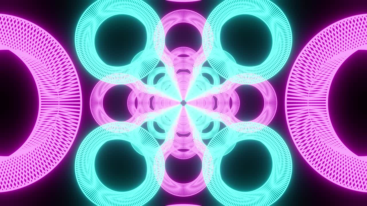 el fondo del anillo de bucle del túnel vj futurista