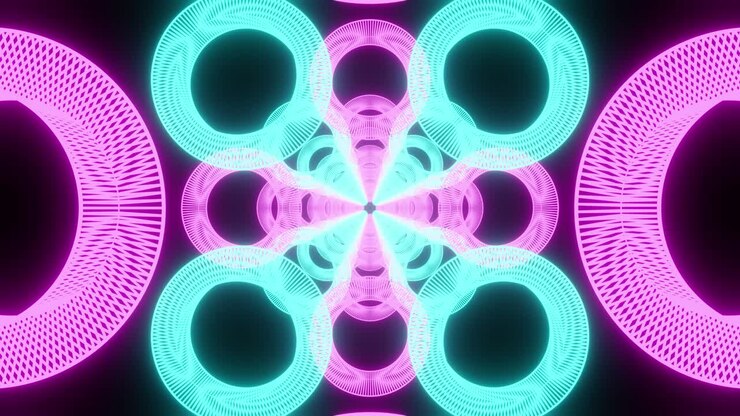 Ring futuristic tunnel VJ loop background