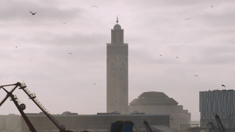 hassan ii mosque in casablanca, morocco, 4k