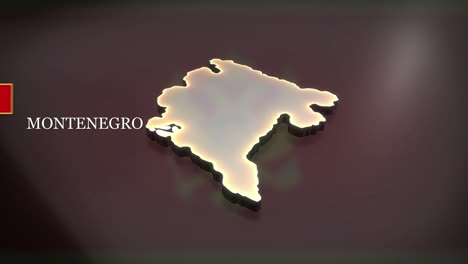 3d animated map of montenegro