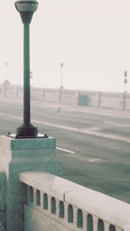 a foggy bridge