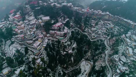 Estación-De-La-Colina-Famosa-De-Mussoorie-En-Uttarakhand,-India