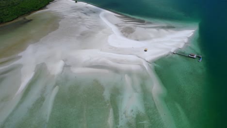 pristine white sand beach tropical island at leebong