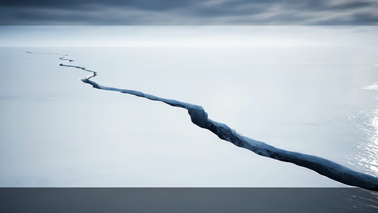 Cracked Ice Landscape