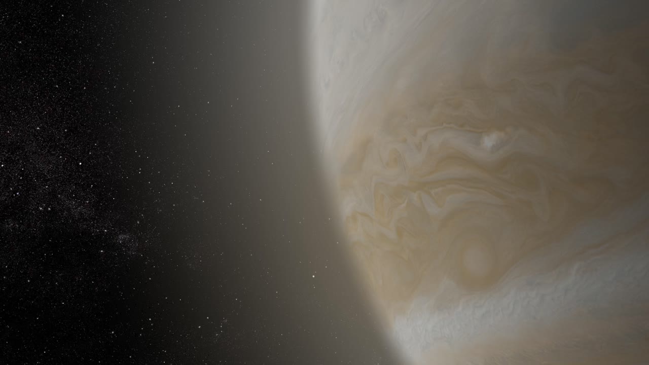 la atmósfera detallada de júpiter