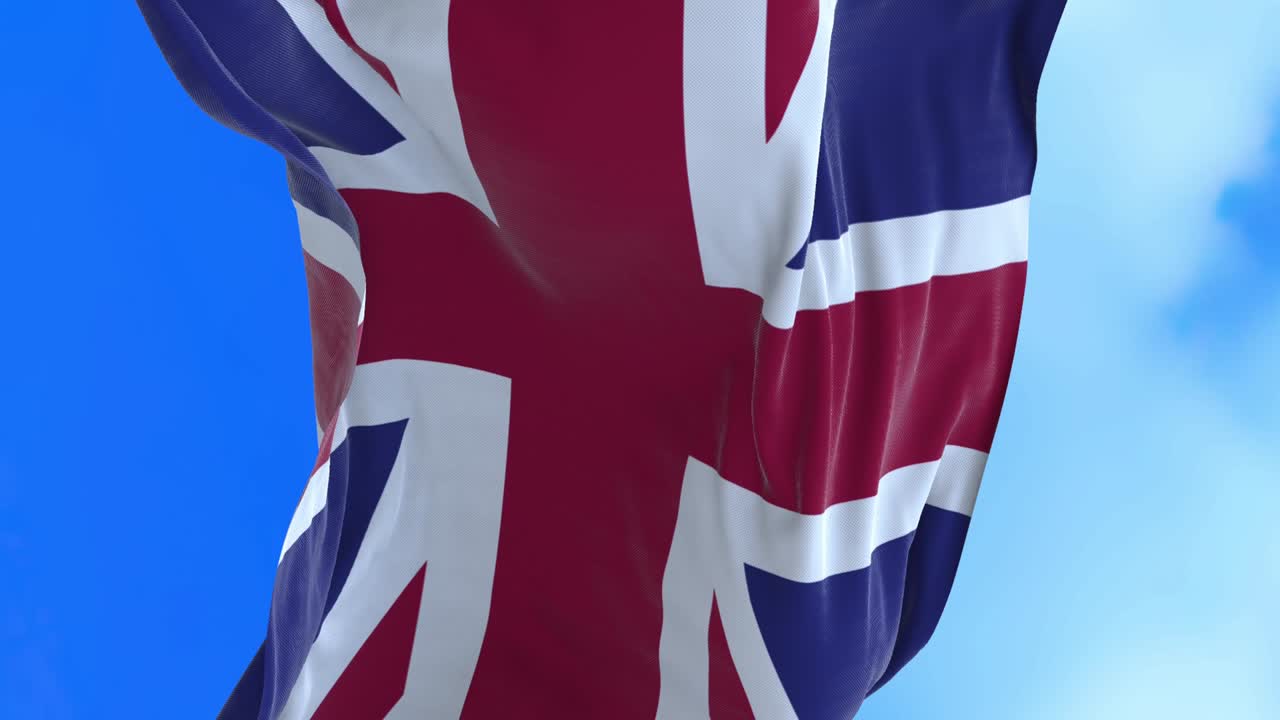 un bucle sin costuras de la bandera del reino unido.