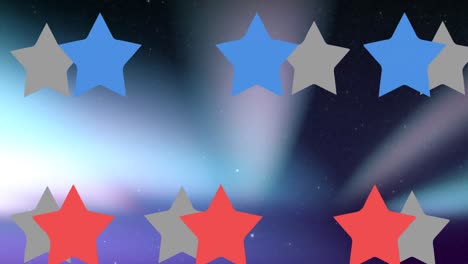 animation of stars moving over stadium