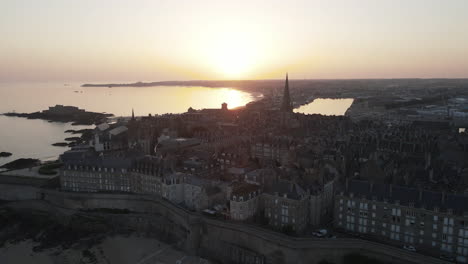 saint-malo cityscape at sunset, britanny in france-1