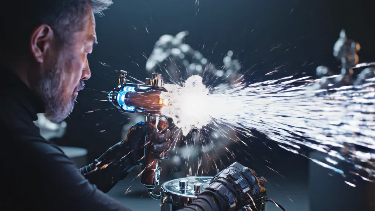 Abstract Art Installation in a Lab Setting