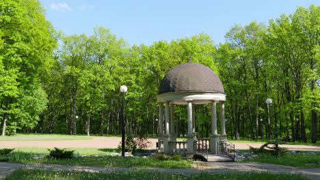 gazebo in a park on a sunny day