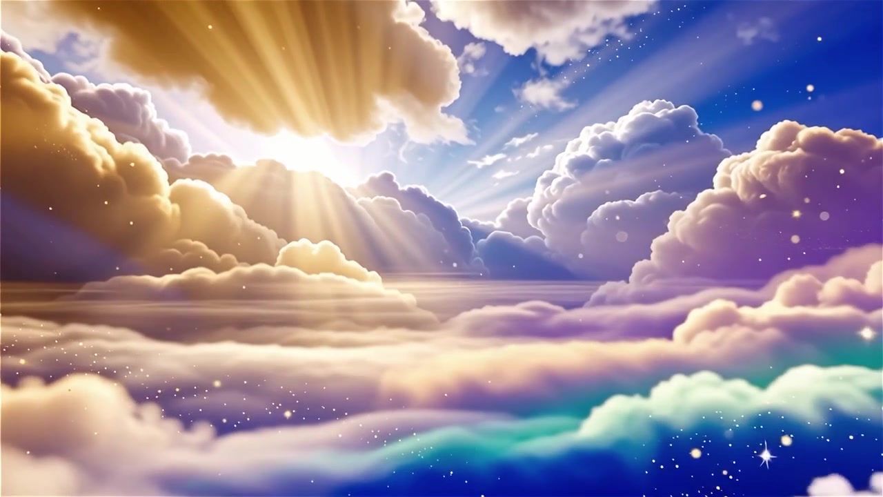 Christian Heavenly Light Worship Background