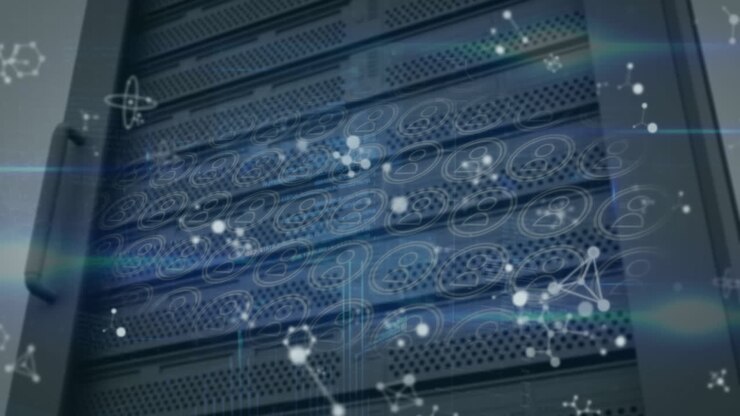 Animation of data processing and molecules over server