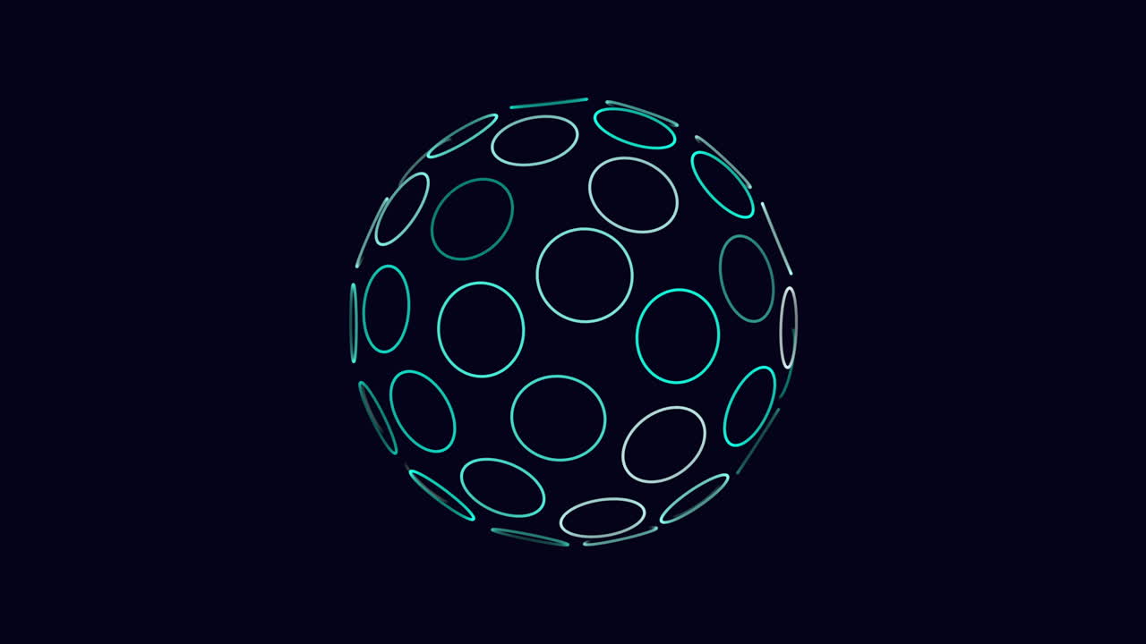 Captivating Sphere Adorned With Interconnected Green Circles