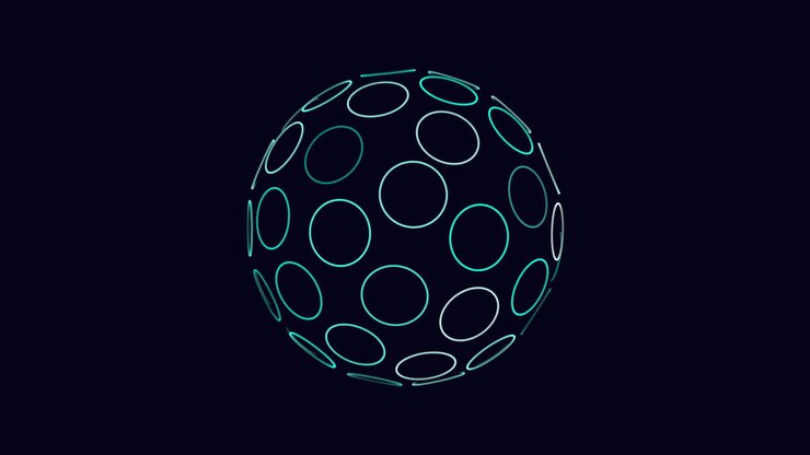 Captivating Sphere Adorned With Interconnected Green Circles