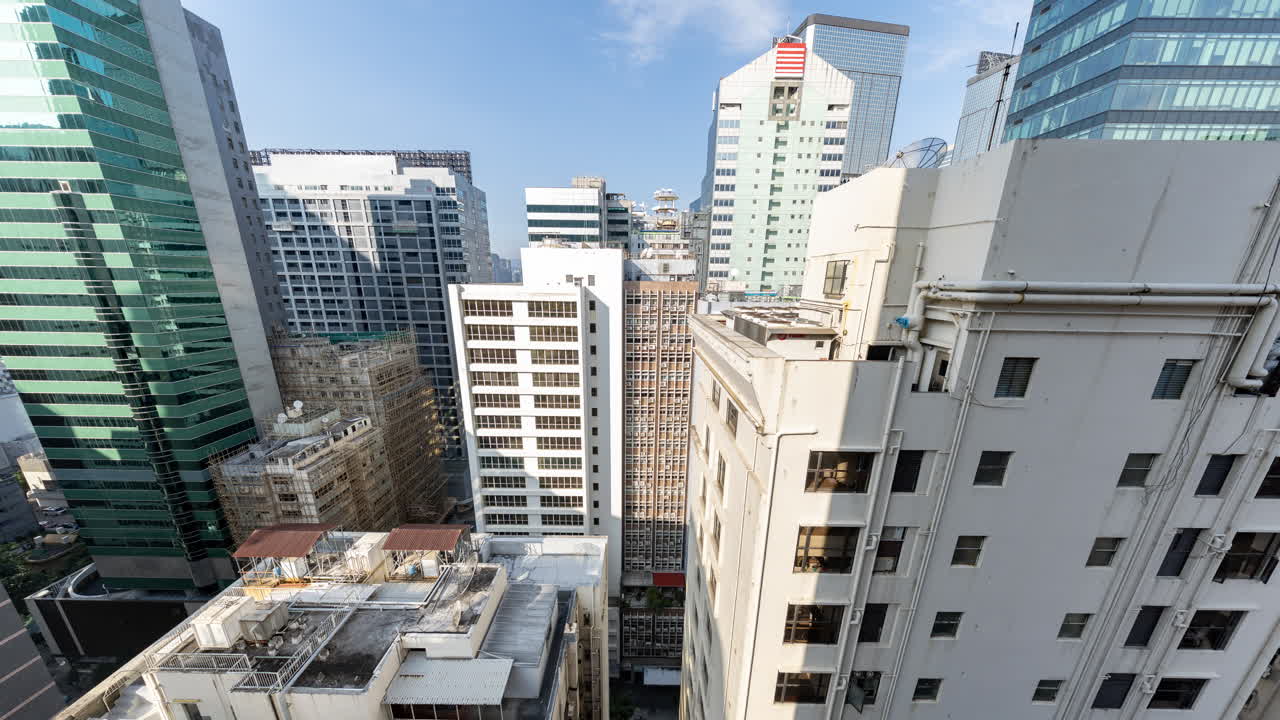 Vista Diurna de uma Paisagem Urbana Densa com Edifícios Altos