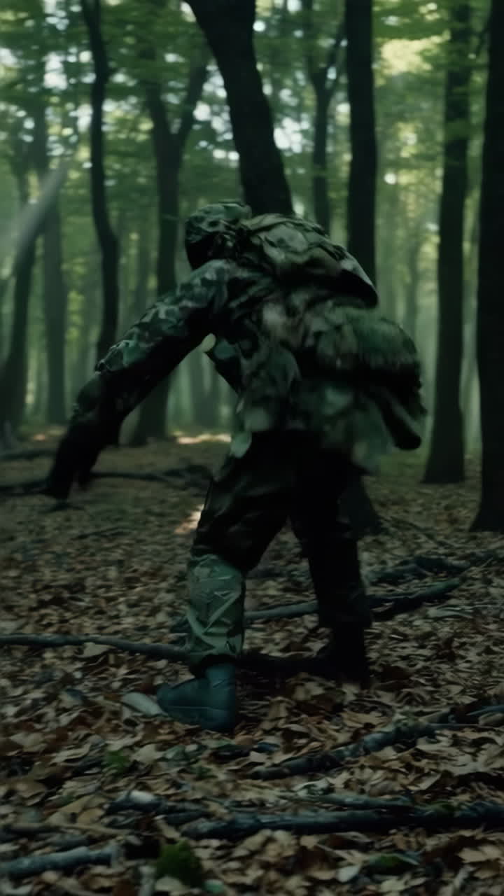 soldado en el bosque