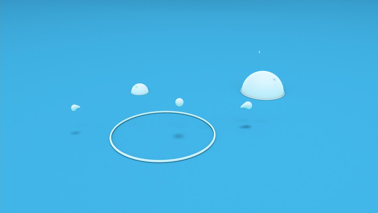 Bubbles air concept - Animation Cartoon bubbles air are born and broken go on and on