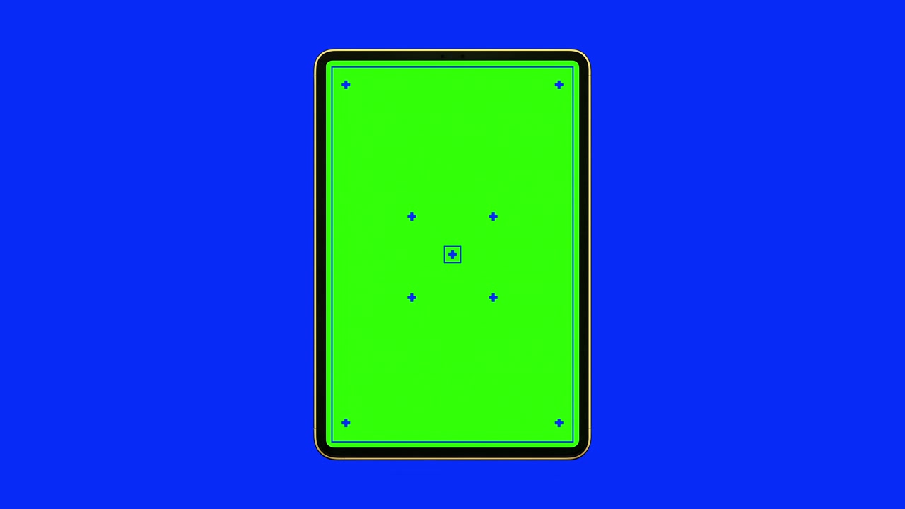 Una cornice realistica di tablet smart iPad si anima entrando da sinistra dell'inquadratura, si ingrandisce e si anima uscendo da sinistra dell'inquadratura. Modello grafico concettuale di mockup per tablet smart iPad. 4K