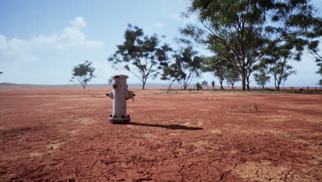 old rusted fire hydrant in desert