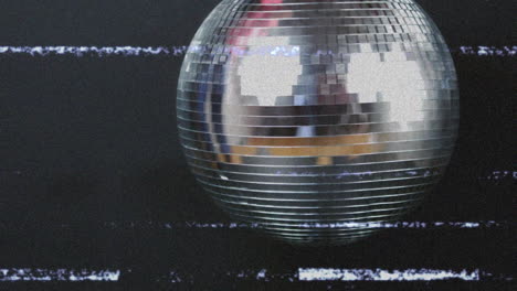 vintage video recording with disco ball