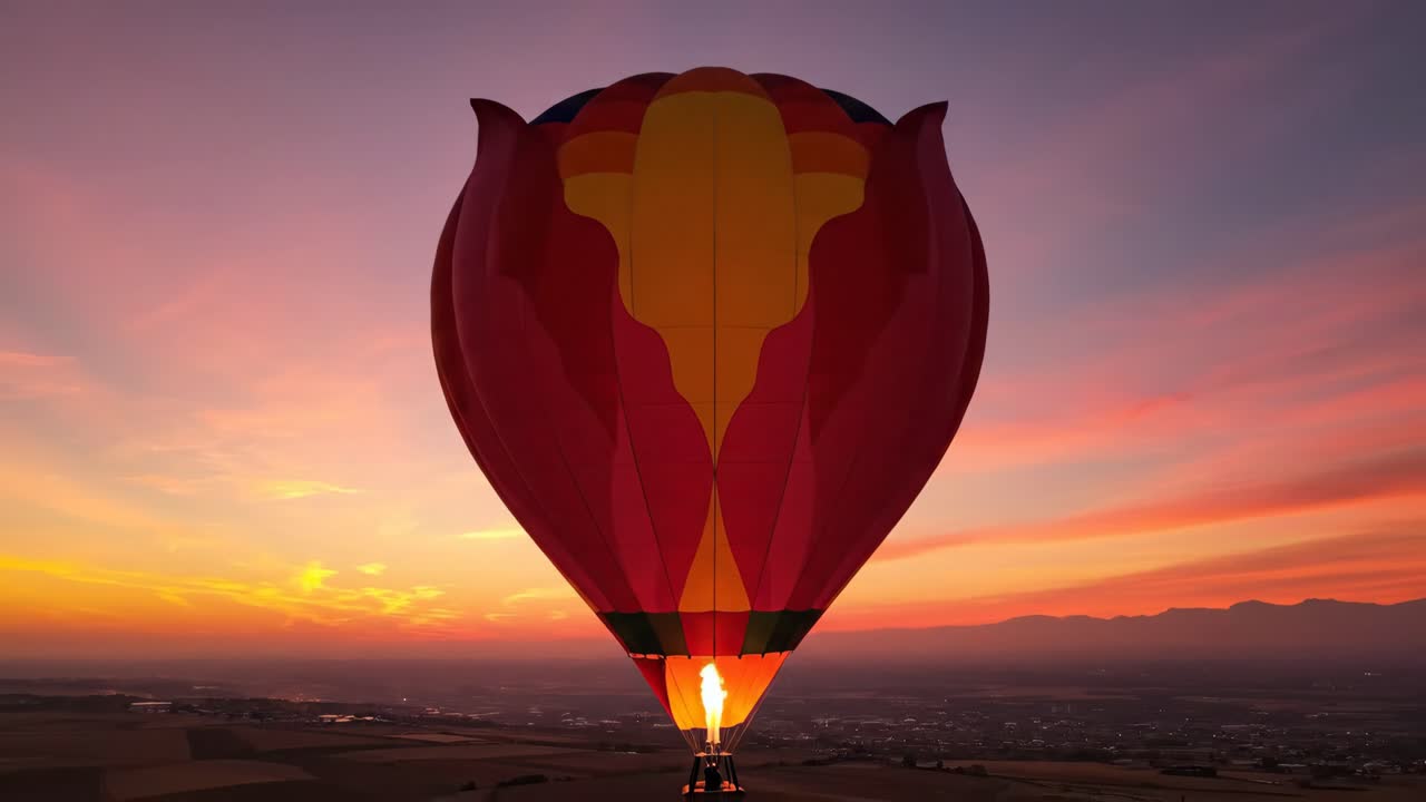 Giro in mongolfiera al tramonto
