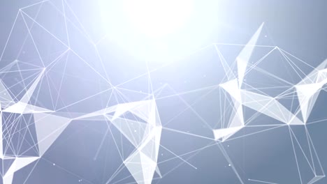 fondo de movimiento de bucle abstracto plexo dinámico tecnología futurista. renderizado en 3d