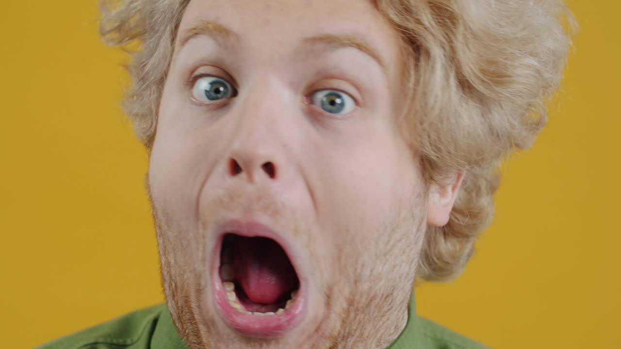 Man with funny expressions