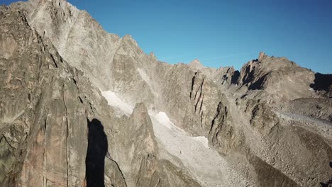 rocky and steep mountains in the swiss alps