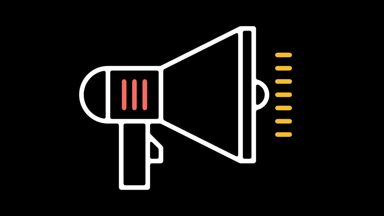 Marketing Mix Line Icon Animation with Alpha