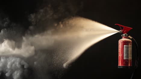 fire extinguisher in action