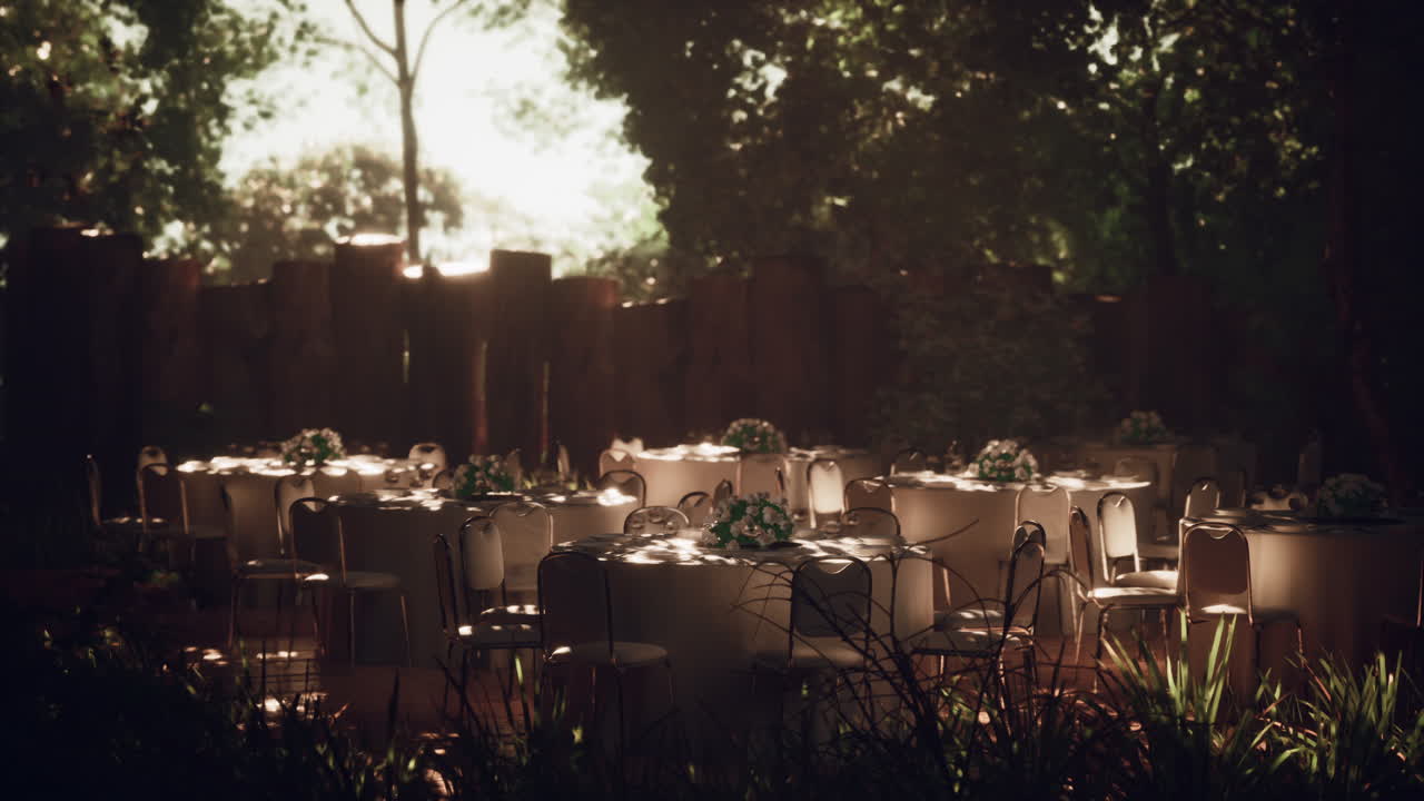 매혹적인 숲의 결혼식 리셉션