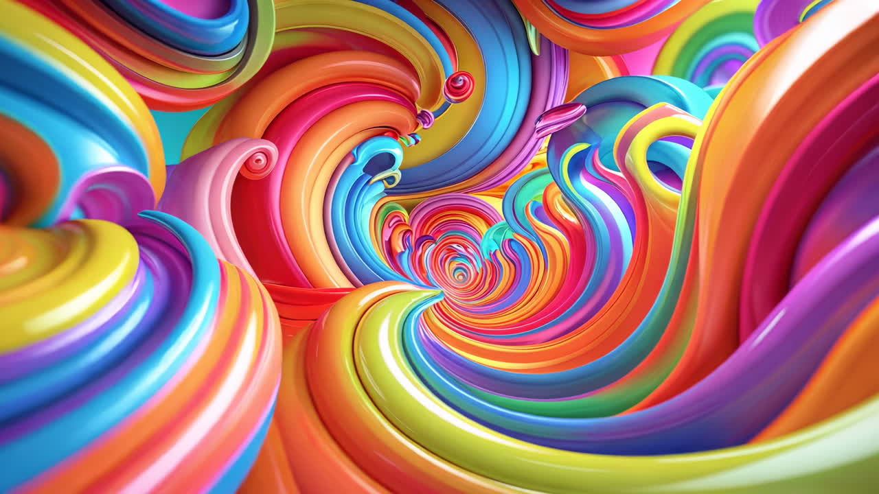 Vibrant Colorful Abstract Swirl Vortex