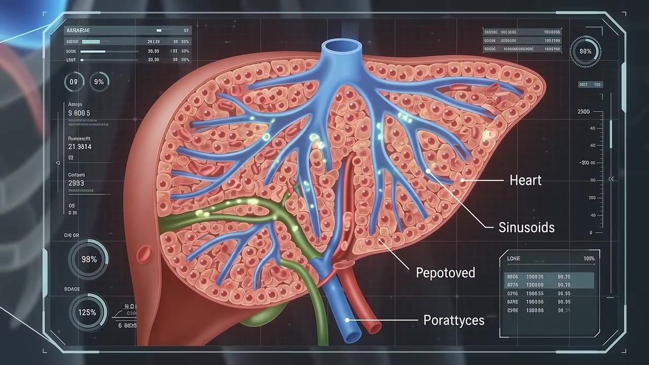 Medical Animation of Human Thorax and Liver Anatomy