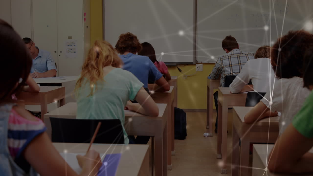 animación de la red de conexiones sobre el aprendizaje de los estudiantes