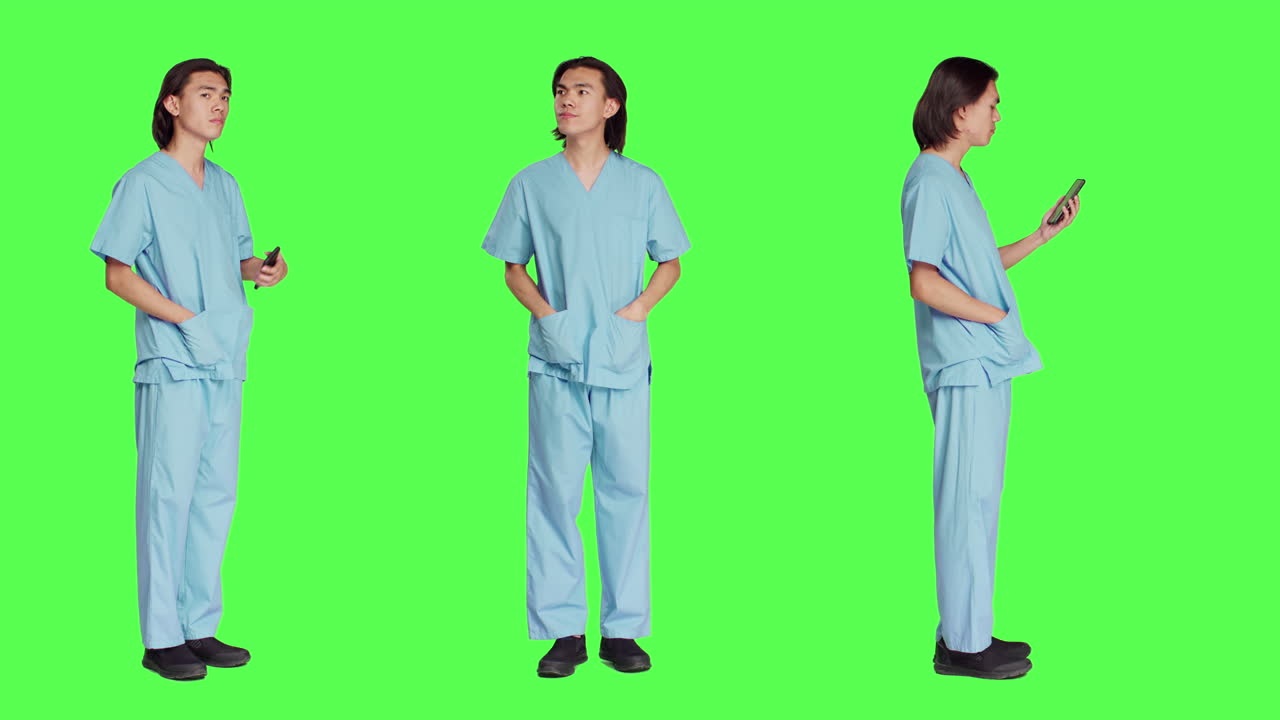 의료 직원이 기다리고 있는 것