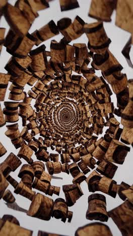 abstract spiral of wine corks