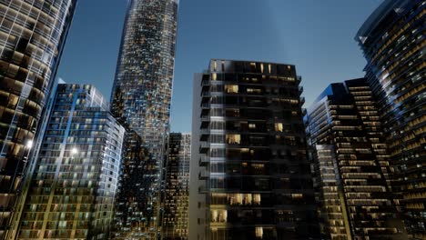 city-skyscrapers-at-night-with-dark-sky