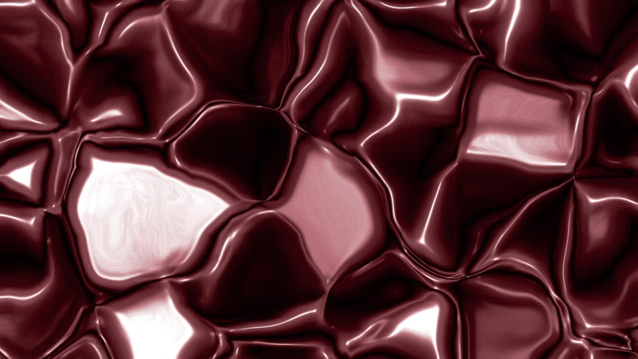 Sfondo astratto dinamico con metallo liquido rosso fluttuante