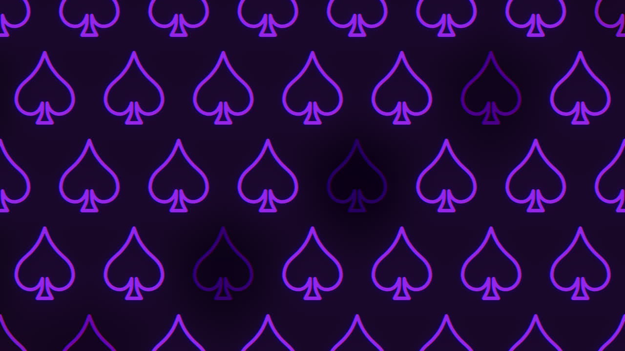 Pokers tidløse symbol stilig lilla og svart spar-mønster