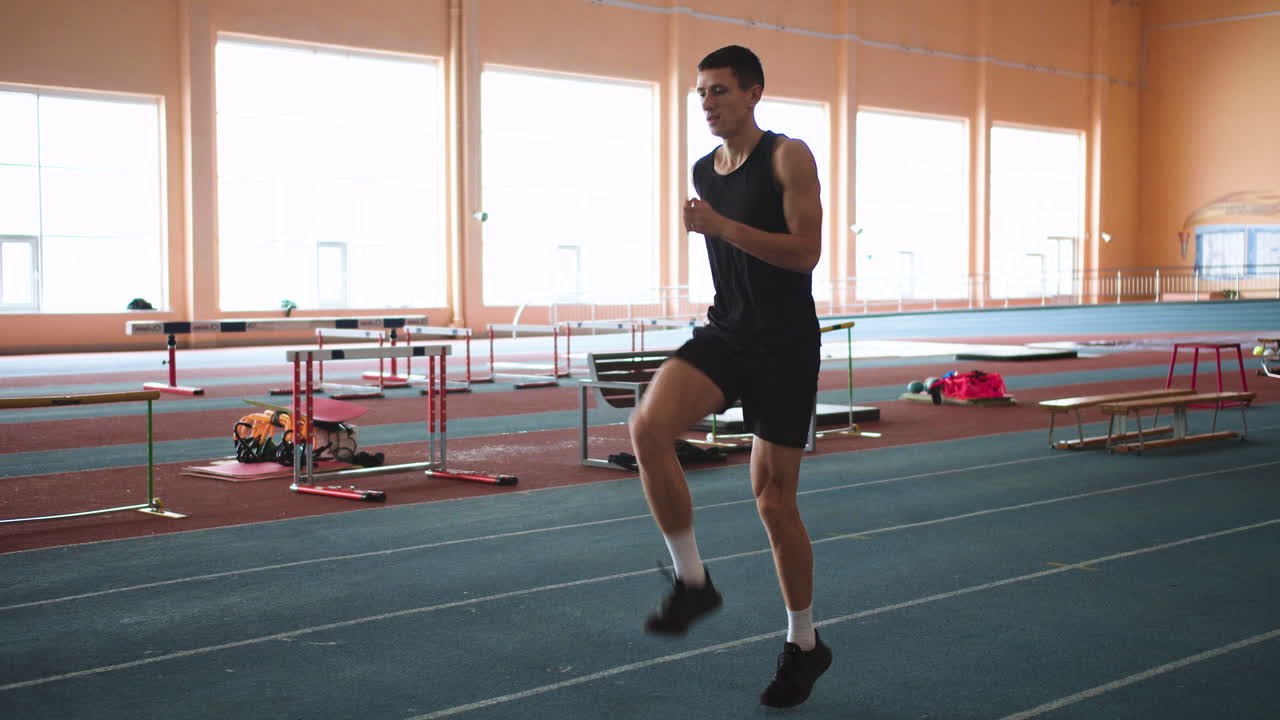 Atleta che si riscalda